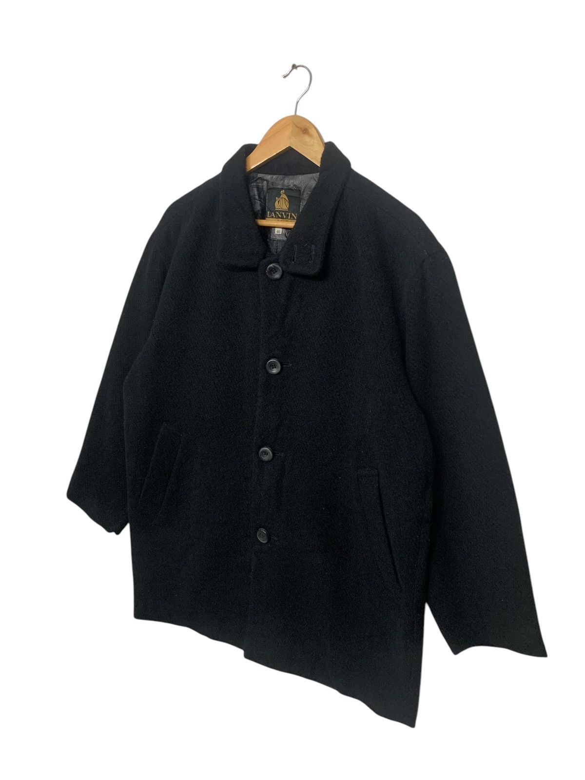 Lanvin × Vintage Rare Vintage Lanvin Wool Long Jacket Button Down Size US L / EU 52-54 / 3 - 2 Thumbnail