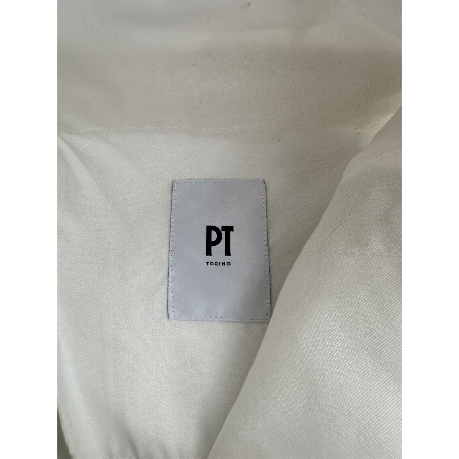 PT Torino VTG PT Torino The Reporter White Cotton & Linen Straight Size US 32 / EU 48 - 6 Thumbnail