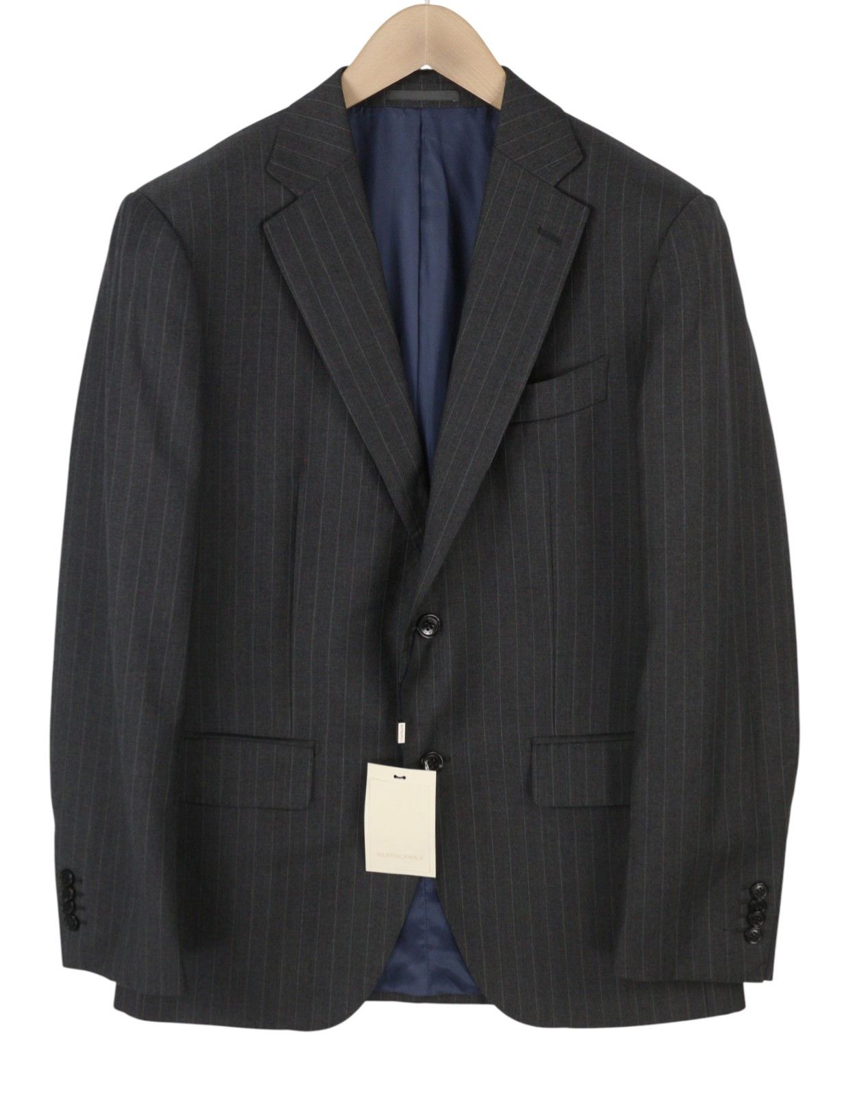 Suitsupply NAPOLI UK38R Grey Wool Pinstriped Blazer 89054 Size 38R - 3 Thumbnail