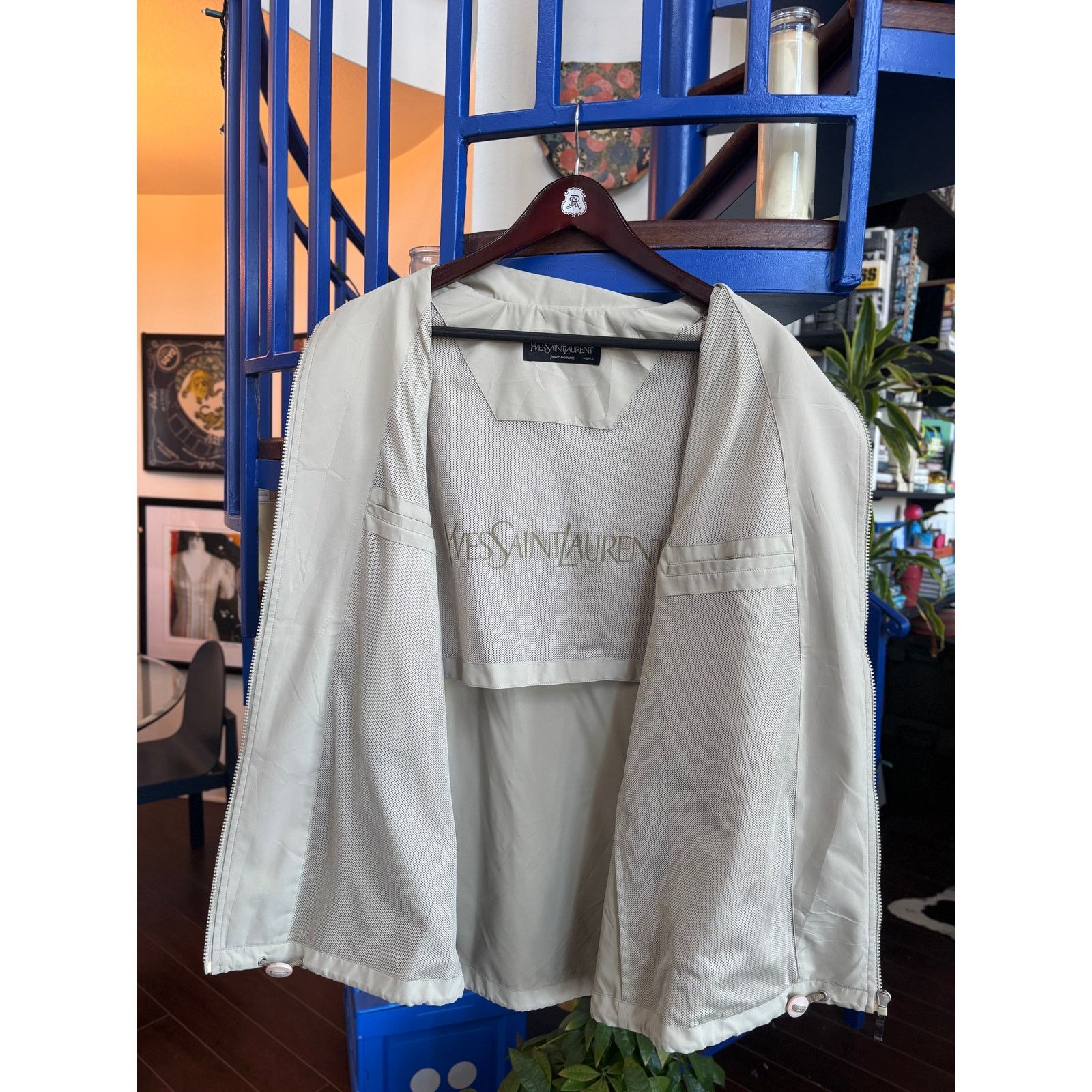 Yves Saint Laurent Vintage Yves Saint Laurent Tan Zip Jacket Size 105 (L) Size US L / EU 52-54 / 3 - 2 Thumbnail