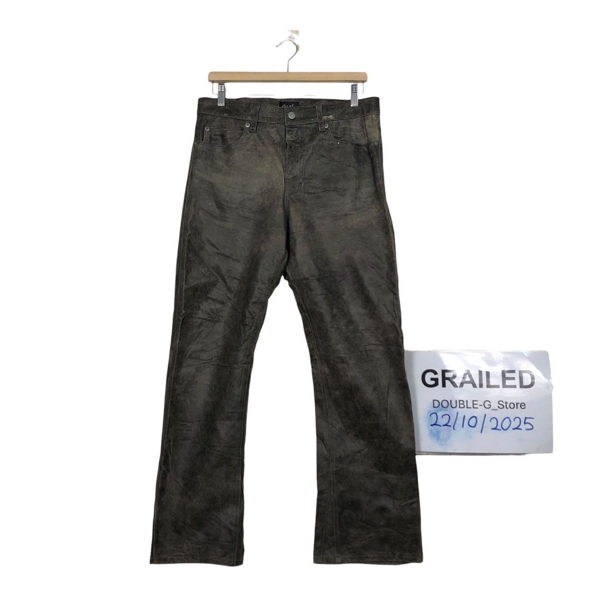 Japanese Brand 📌Vintage Biker Racing Leather Pants Dual Issey Miyake Size US 32 / EU 48 - 1 Thumbnail