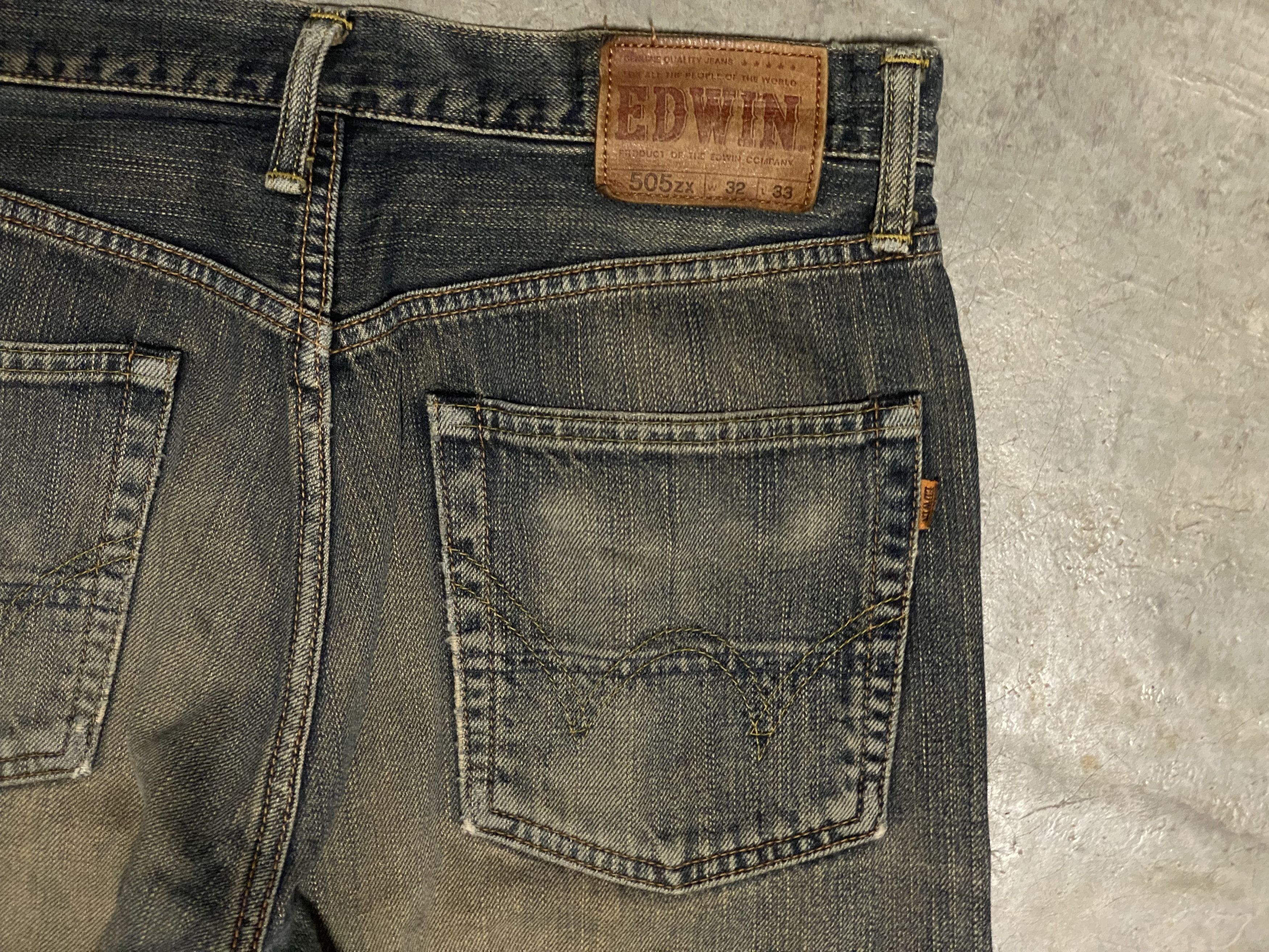 Edwin Vintage Edwin 505zx Mud Wash Selvedge Distressed Jeans Size US 32 / EU 48 - 12 Thumbnail
