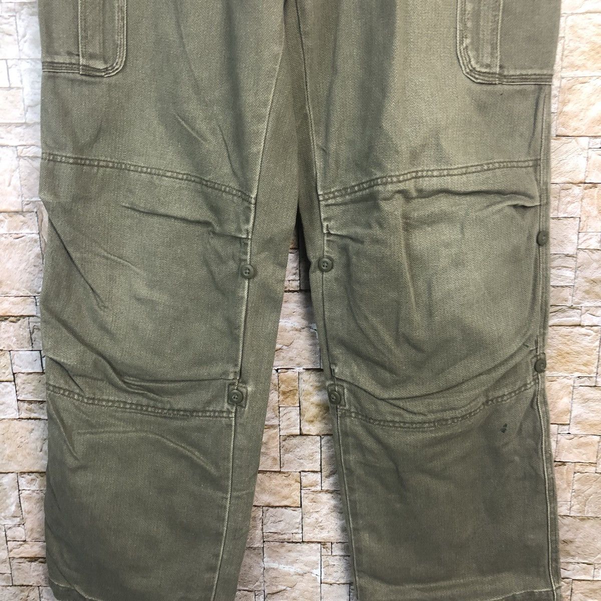 Japanese Brand Sunny Clouds Green Cargo Multipocket Pants #A50 Size US 29 - 6 Thumbnail