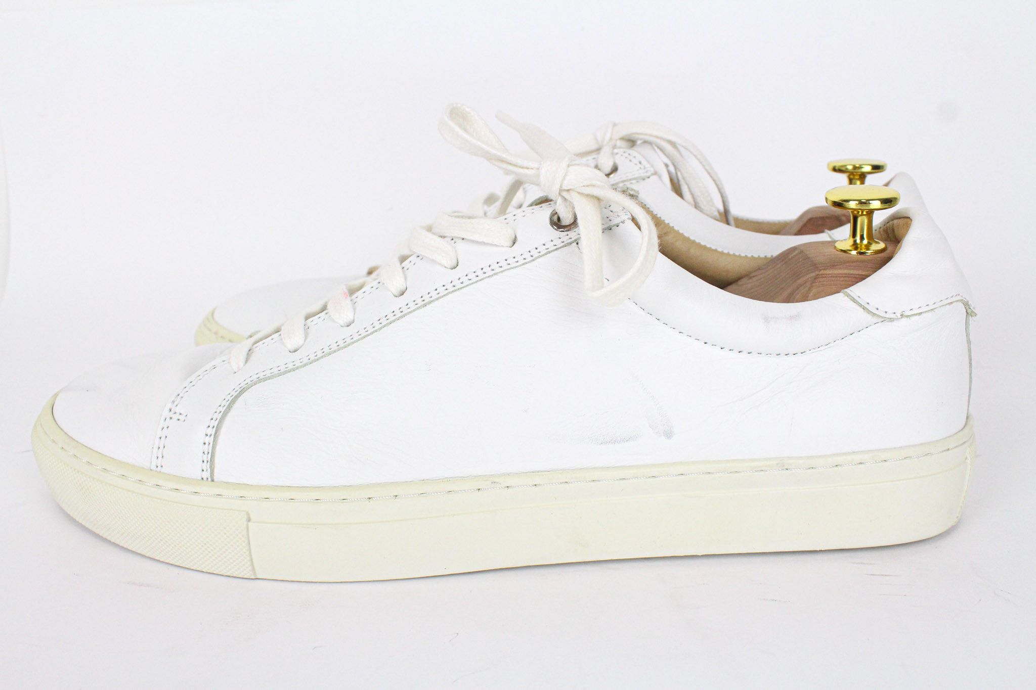 Suitsupply EU44 White Leather Laced Low-Top 72587 Size US 11 / EU 44 - 6 Thumbnail