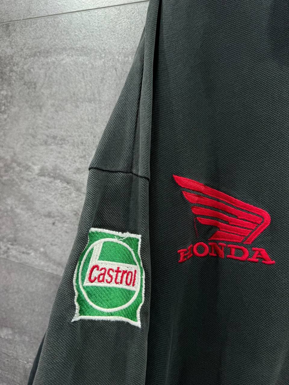 Vintage Vintage Honda Racing HRC Black Polo Shirt Castrol Distressed Size US XXL / EU 58 / 5 - 2 Thumbnail