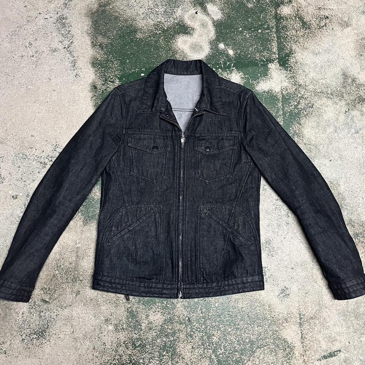 Number (Nine) Black Denim Zip Jacket