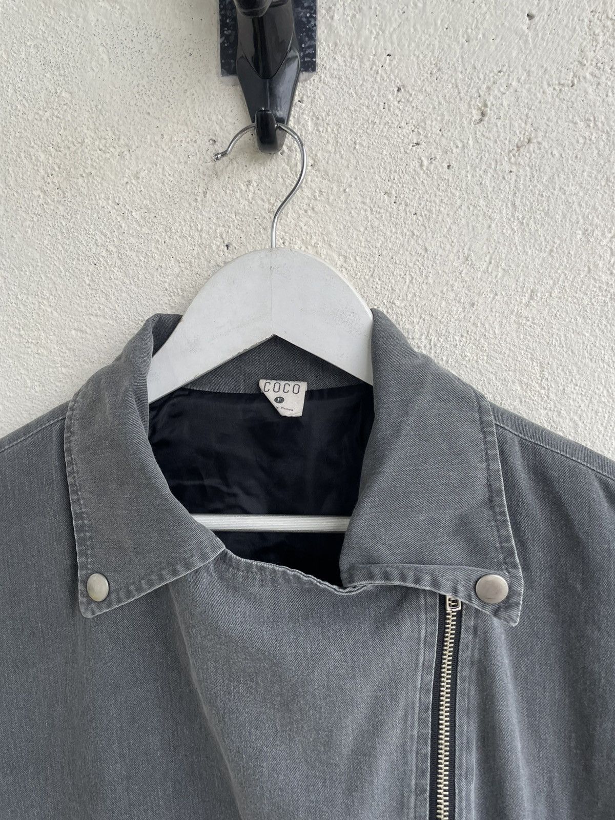 If Six Was Nine 2000s Coco Grey Asymmetrical Zip Jacket Biker Y2K LGB Under Size US XL / EU 56 / 4 - 2 Thumbnail
