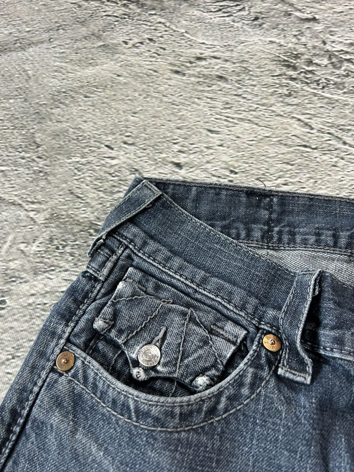 True Religion × Vintage True Religion vintage jeans navy blue thick stitching Y2K Size US 29 - 7 Thumbnail