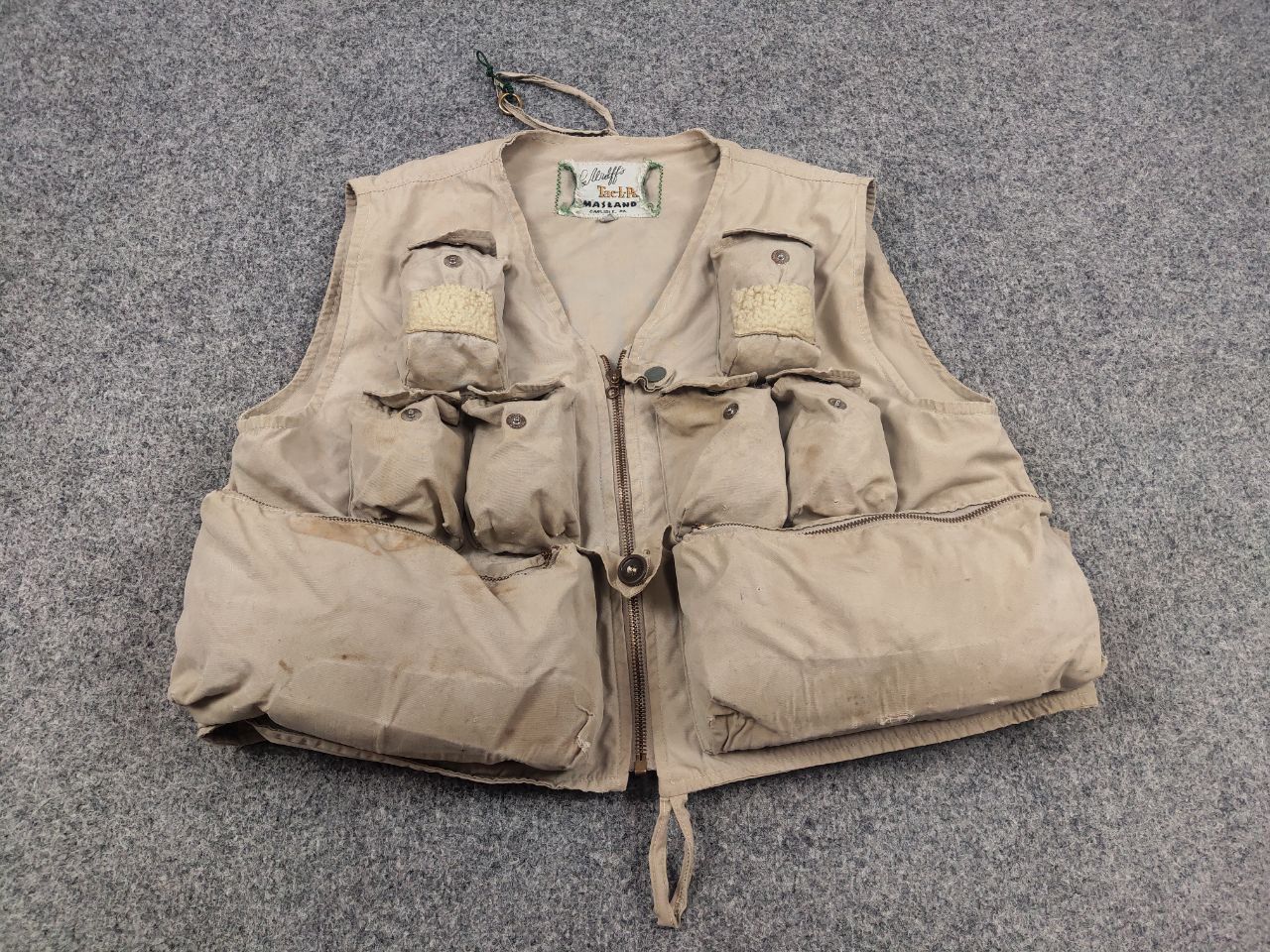 Vintage Rare Vintage 40~50's Masland Tac-L-Pac Fly Hunting Fish Vest Size US M / EU 48-50 / 2 - 3 Thumbnail