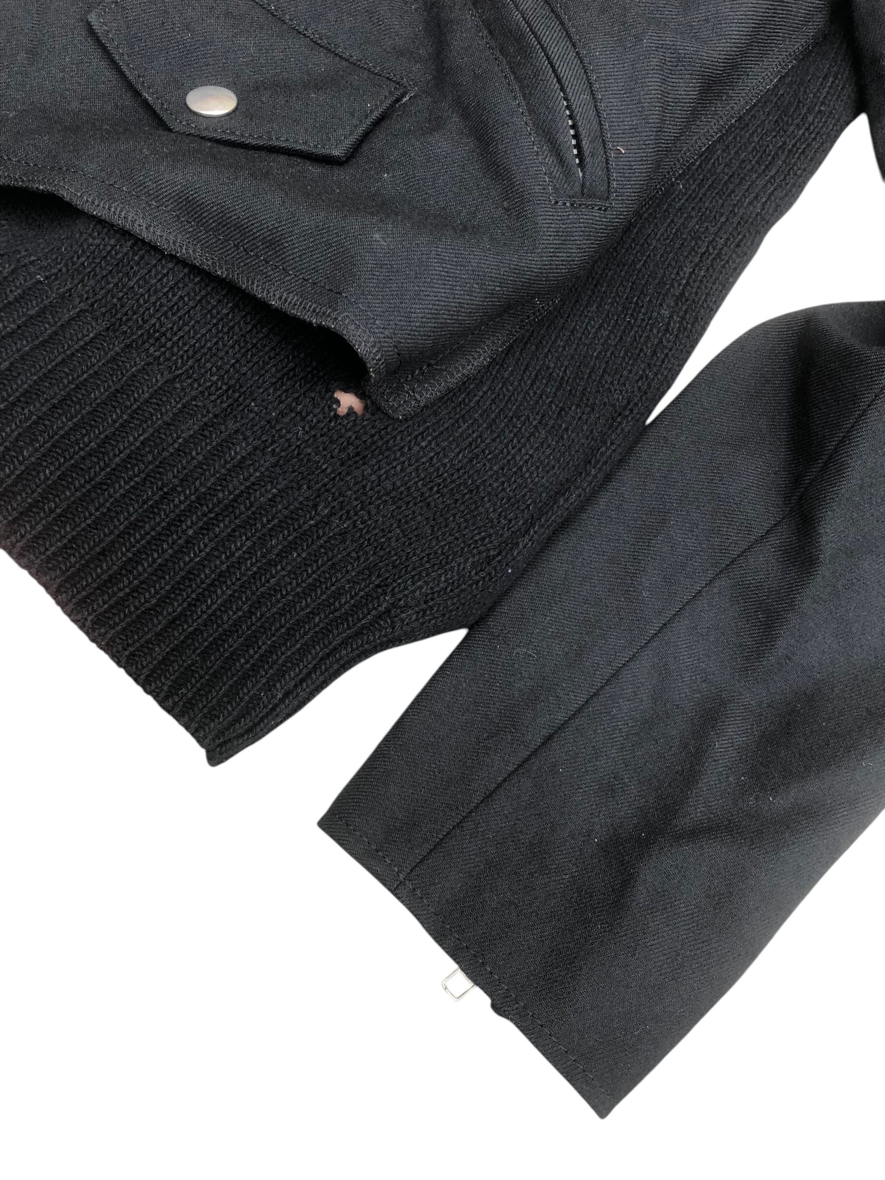Comme des Garcons Archive AD2013 COMME DES GARCONS Biker Jacket Wool Cardigan Size US S / EU 44-46 / 1 - 16 Thumbnail