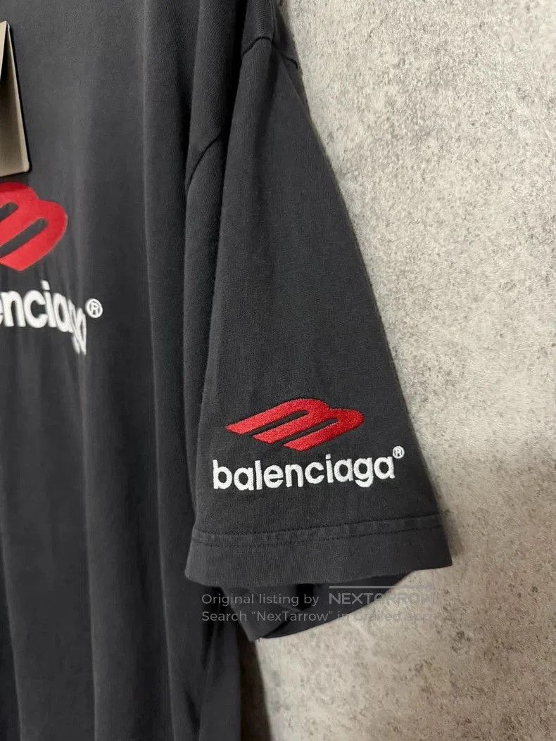 Balenciaga Balenciaga Black Red Logo Short Sleeve T-shirt. Size US XS / EU 42 / 0 - 3 Thumbnail