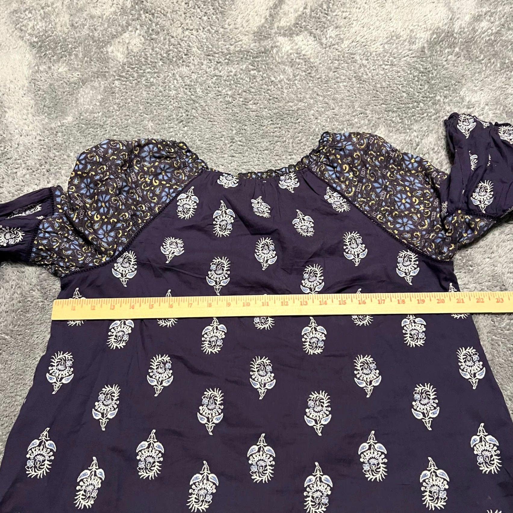 Vintage Sundance Shirt Women PS P Embroidered Lost in Time Top Eclipse Myriad Balloon Blouse Blue Size S / US 4 / IT 40 - 4 Thumbnail