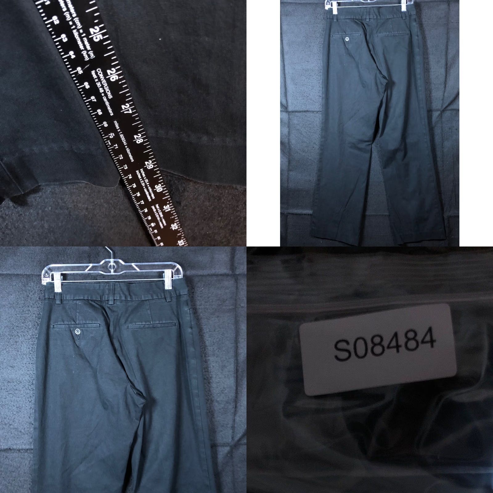 Banana Republic Banana Republic Womens Pants Black Chino Wide-Leg Mid Rise Stretch 6 Size 28" / US 6 / IT 42 - 8 Thumbnail