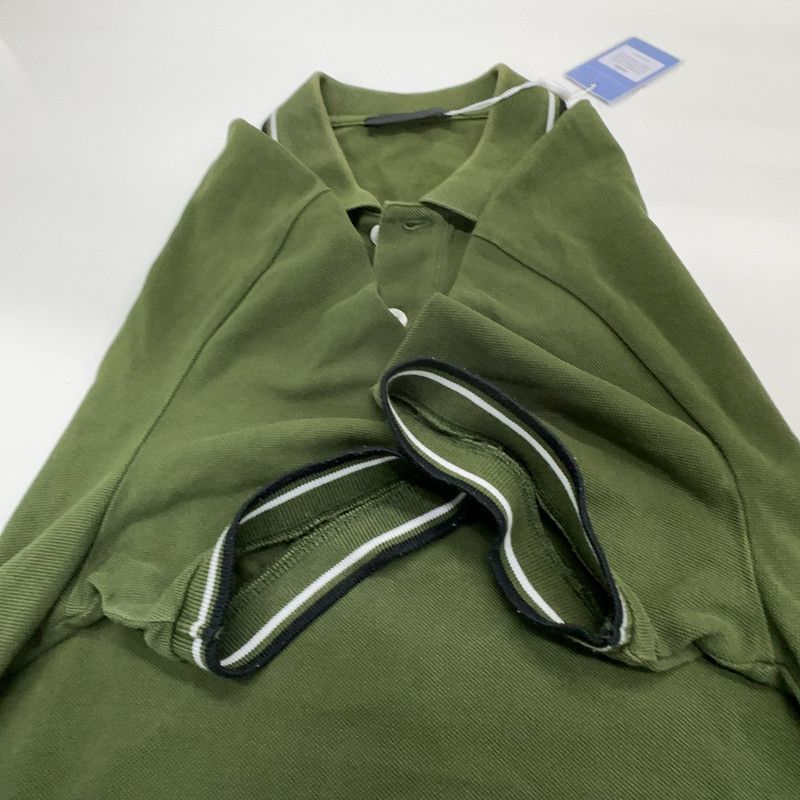 Prada Prada Green Striped Short Sleeve Polo Shirt Size US M / EU 48-50 / 2 - 1 Thumbnail