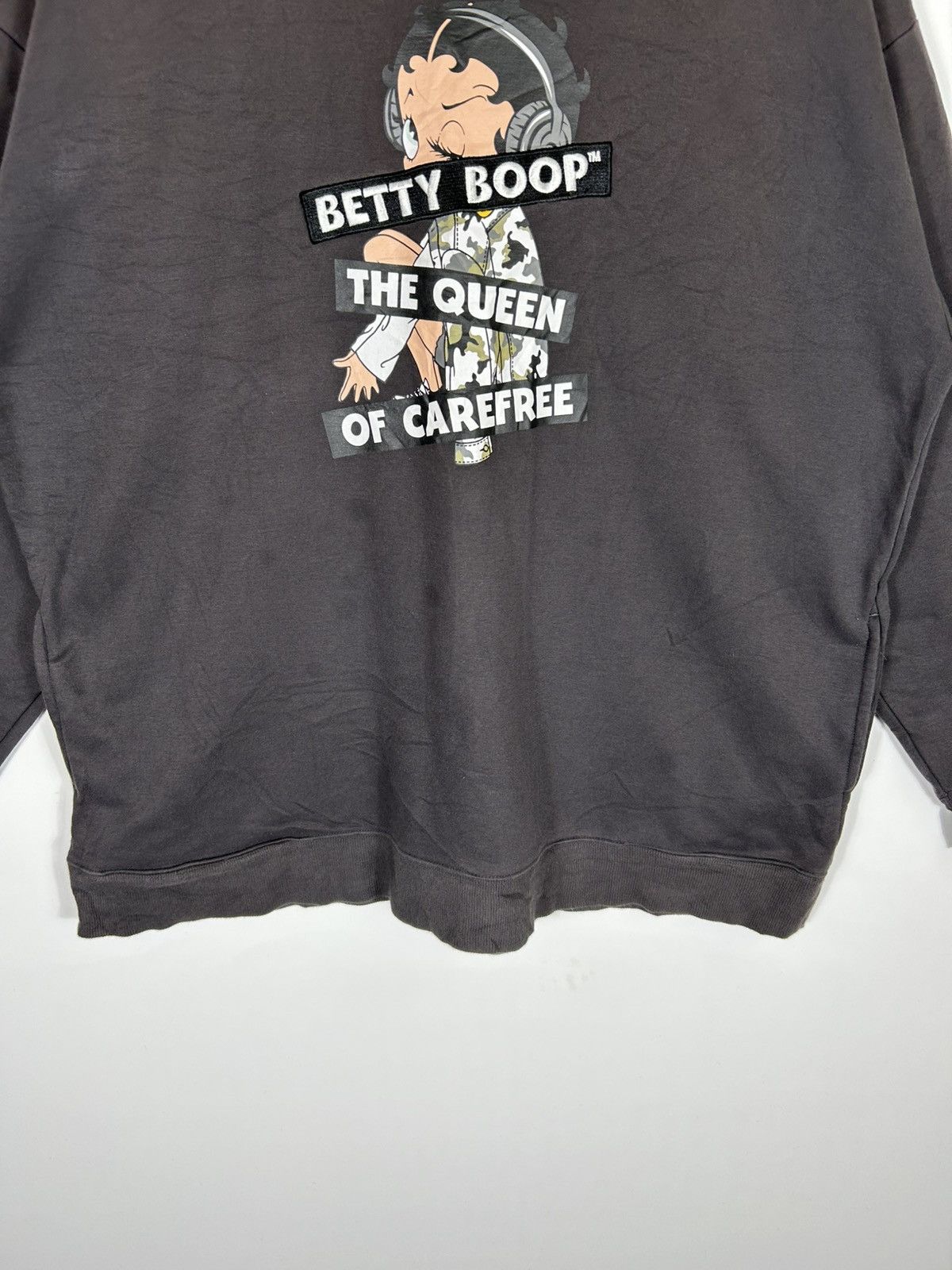 Anime 🔥Betty Boop Dark Grey Sweatshirt - 5L Size US XL / EU 56 / 4 - 5 Thumbnail
