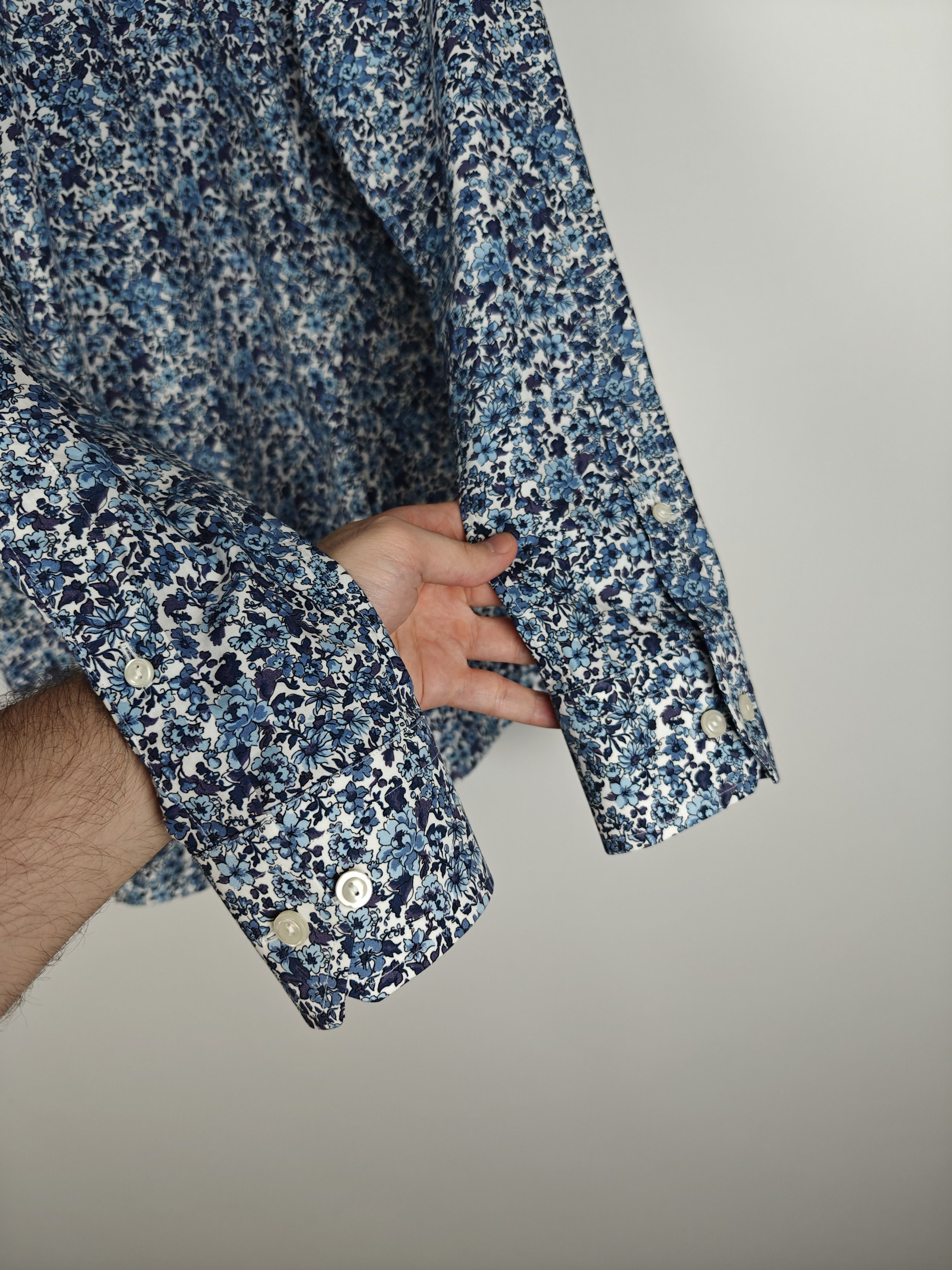 Eton ETON Poplin Floral Shirt Contemporary size 38/15 Size US M / EU 48-50 / 2 - 8 Thumbnail