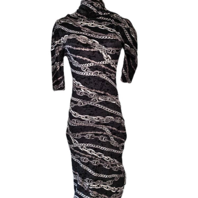 Balenciaga Balenciaga Chain Print Midi Dress Size 40 Size M / US 6-8 / IT 42-44 - 1 Thumbnail