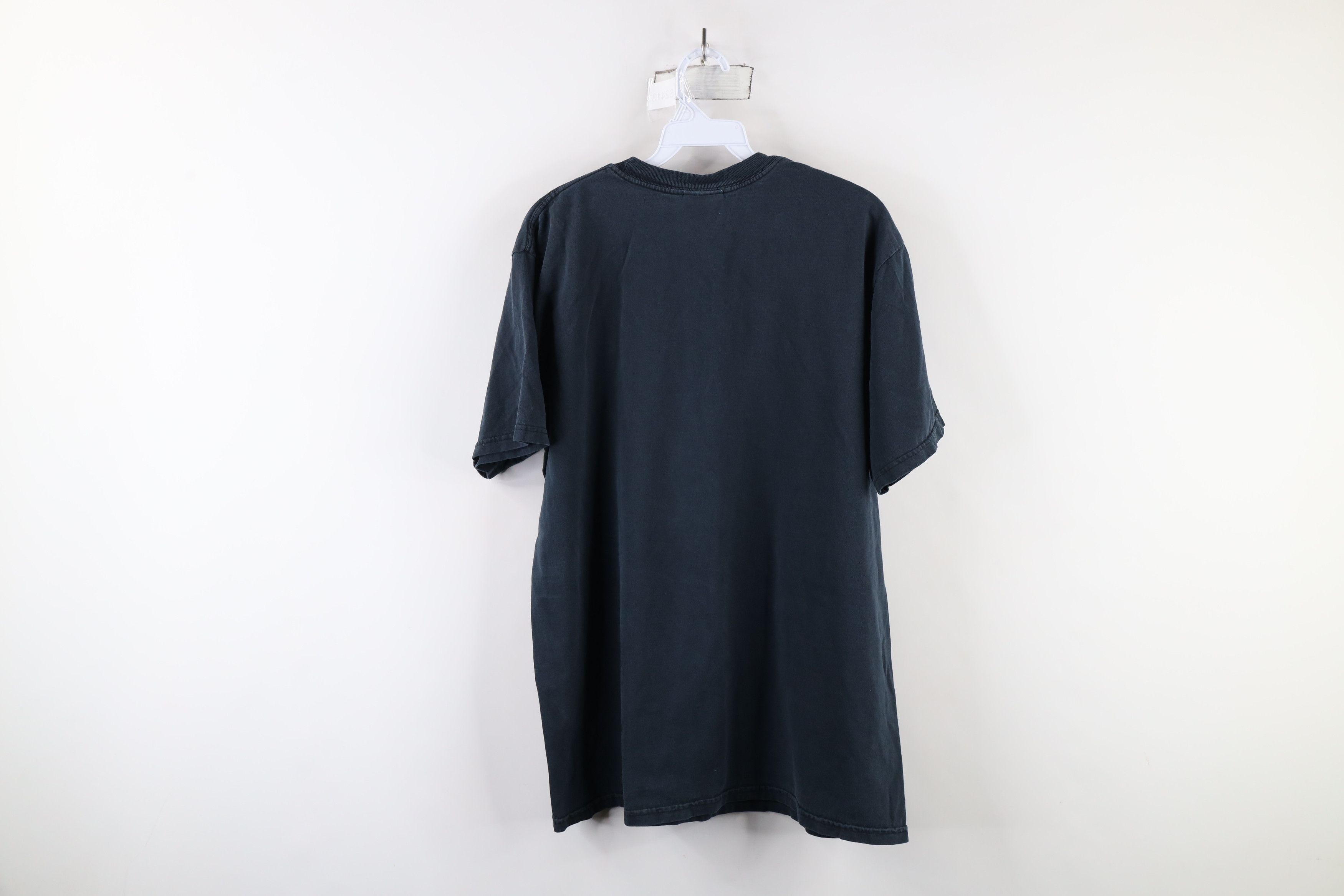 Nike × Vintage Vintage 90s Nike Travis Scott Mini Swoosh T-Shirt Black Size US L / EU 52-54 / 3 - 11 Thumbnail