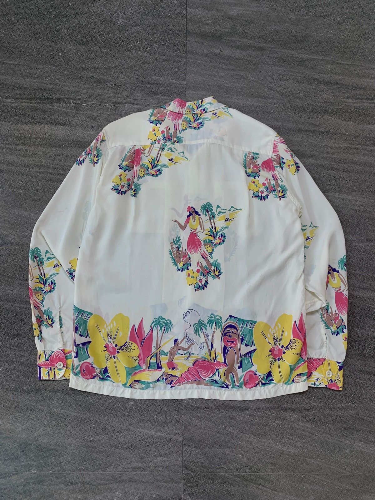 Sun Surf Double Pocket Aloha Long Sleeve Shirt Size US S / EU 44-46 / 1 - 5 Thumbnail