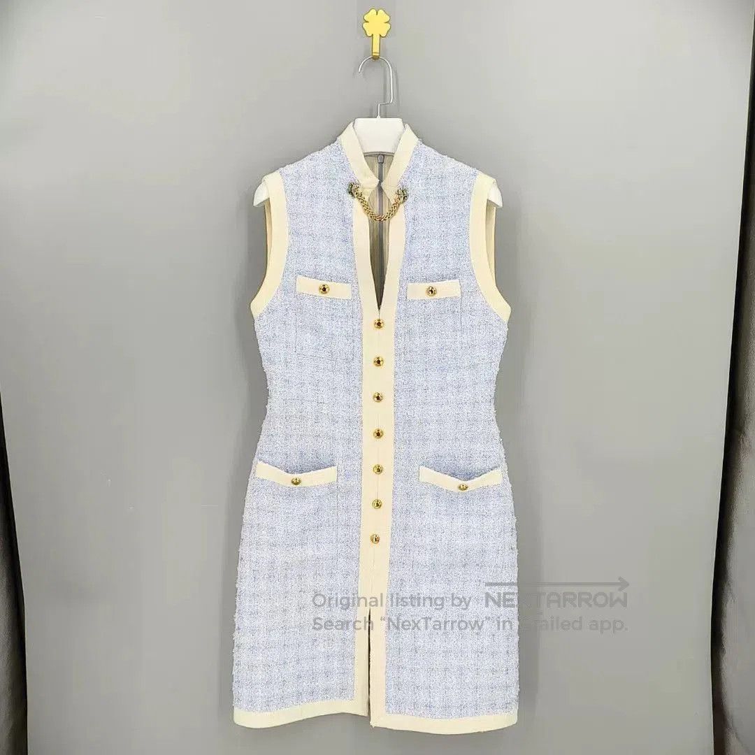 Gucci light blue woven dress by Gucci. Size S / US 4 / IT 40 - 1 Thumbnail