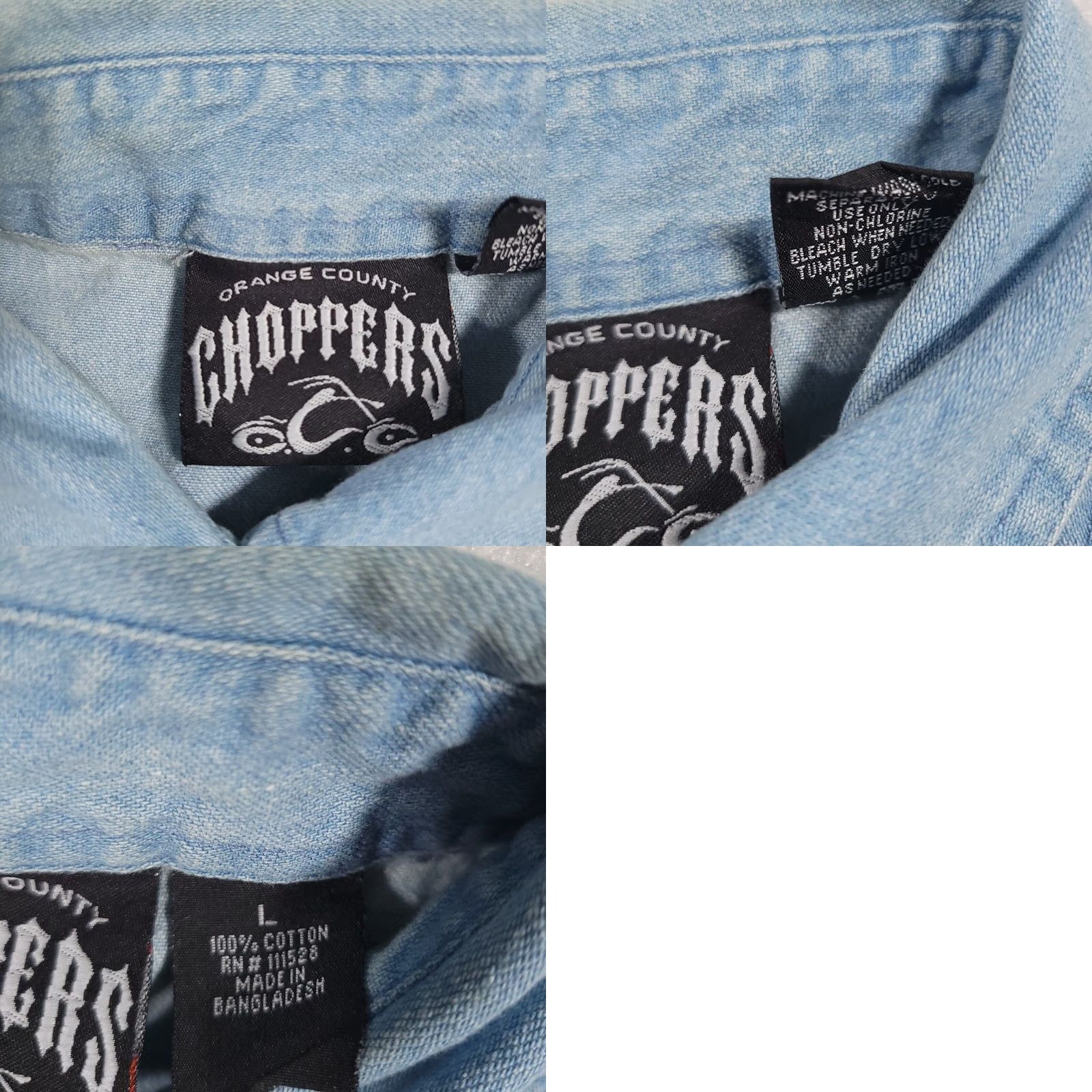 Denime VINTAGE Orange County Choppers OCC Women's Large Sleeveless Denim Shirt Frayed Grunge Size L / US 10 / IT 46 - 10 Thumbnail