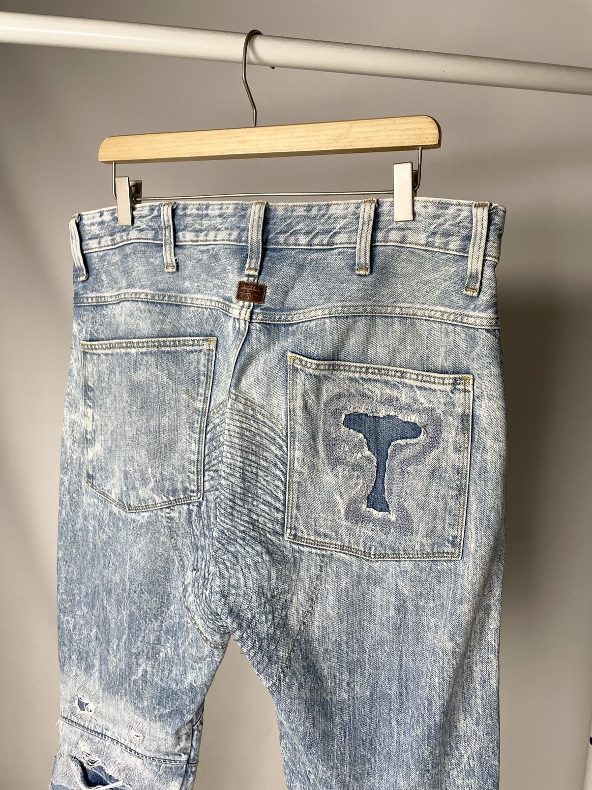 G-Star G-Star RAW 5620 3D Tapered Distressed Skinny Denim Jeans Size US 34 / EU 50 - 3 Thumbnail
