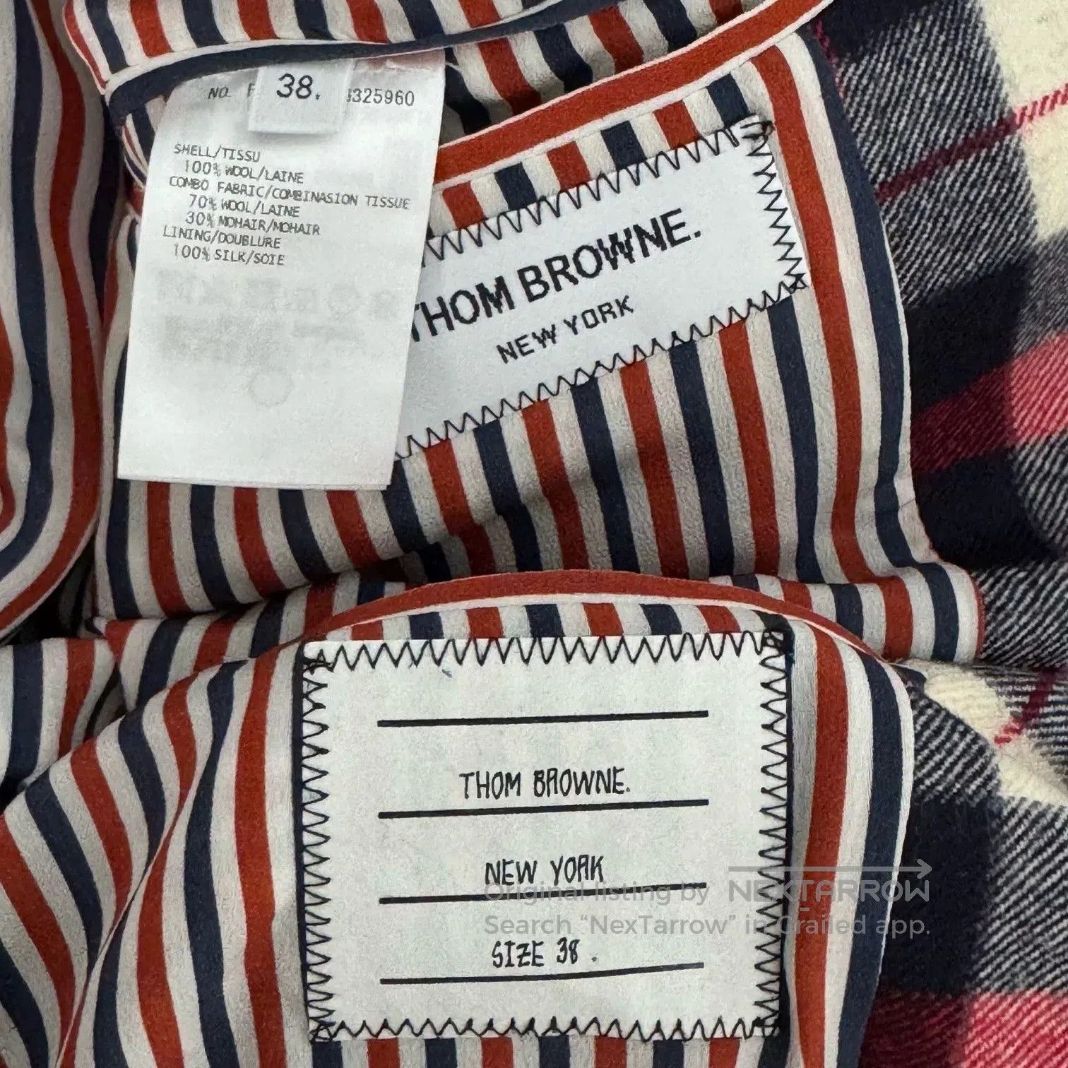 Thom Browne Thom Browne Wool Coat with Four Stripes. Size US S / EU 44-46 / 1 - 4 Thumbnail
