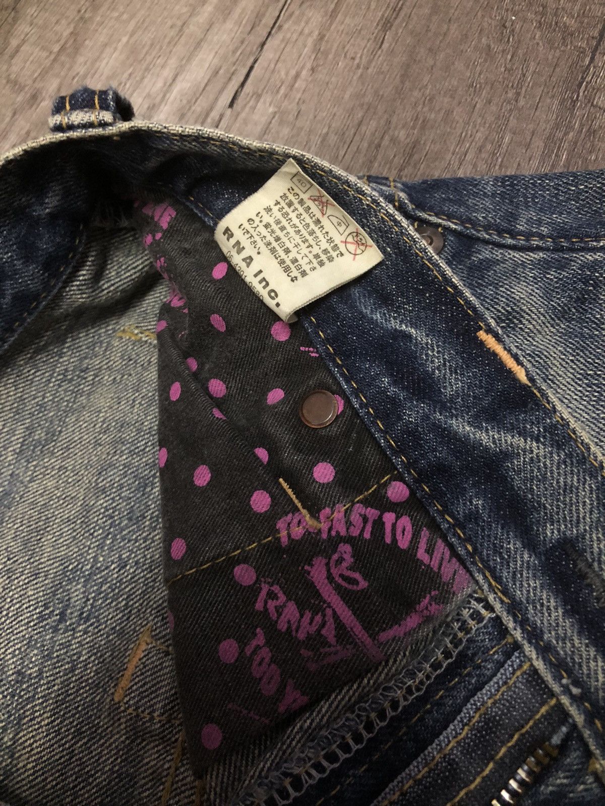 Japanese Brand VINTAGE RNA INC DENIM JEANS Size US 28 / EU 44 - 13 Thumbnail