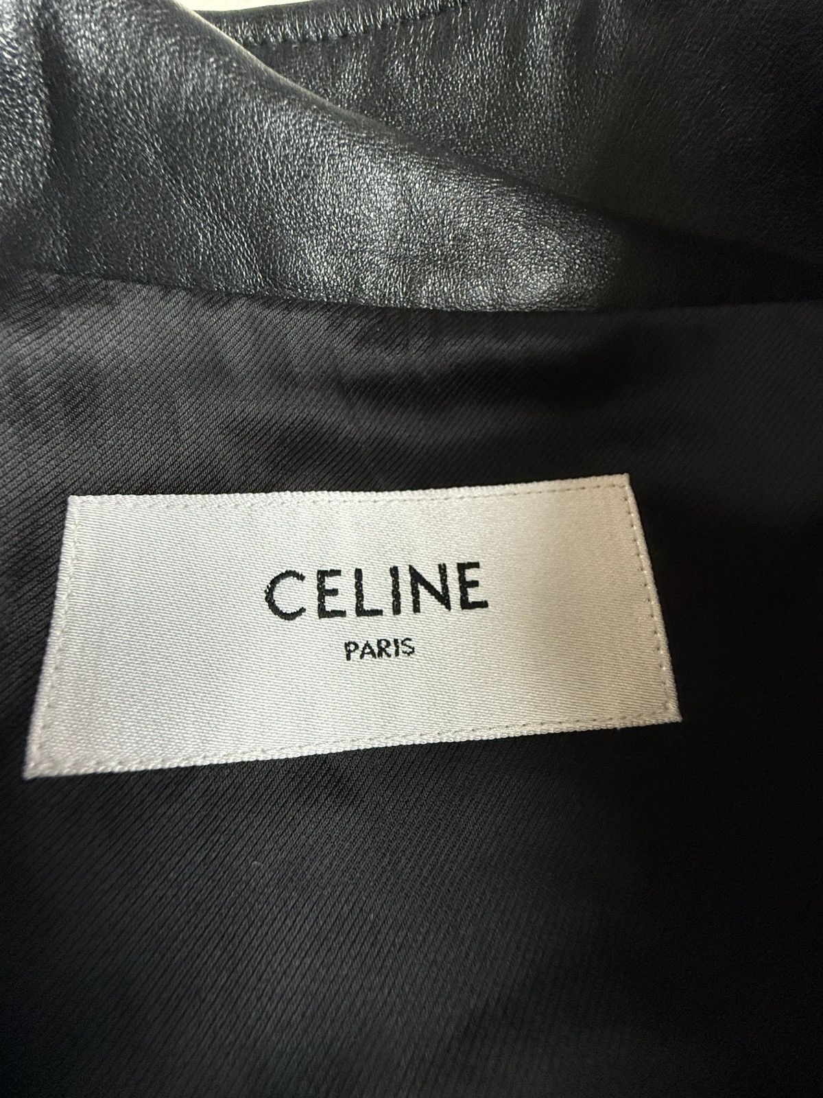 Celine FW24 Celine logo Triomphe leather tracksuit jacket 54 Hedi Size US L / EU 52-54 / 3 - 22 Thumbnail