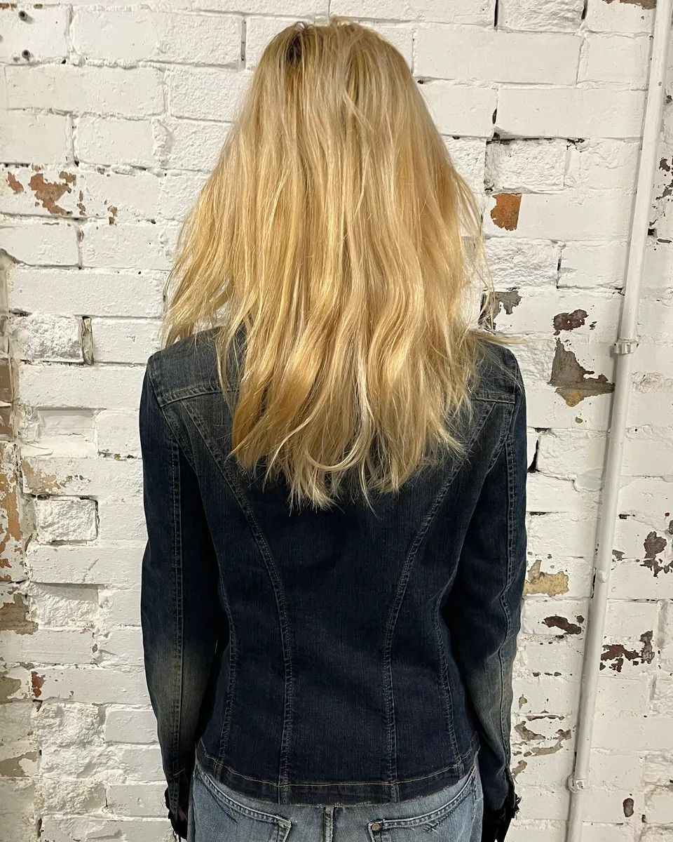 Dolce & Gabbana 2000s Dolce & Gabbana Velvet Denim Blue Blazer Jacket Size M / US 6-8 / IT 42-44 - 3 Thumbnail