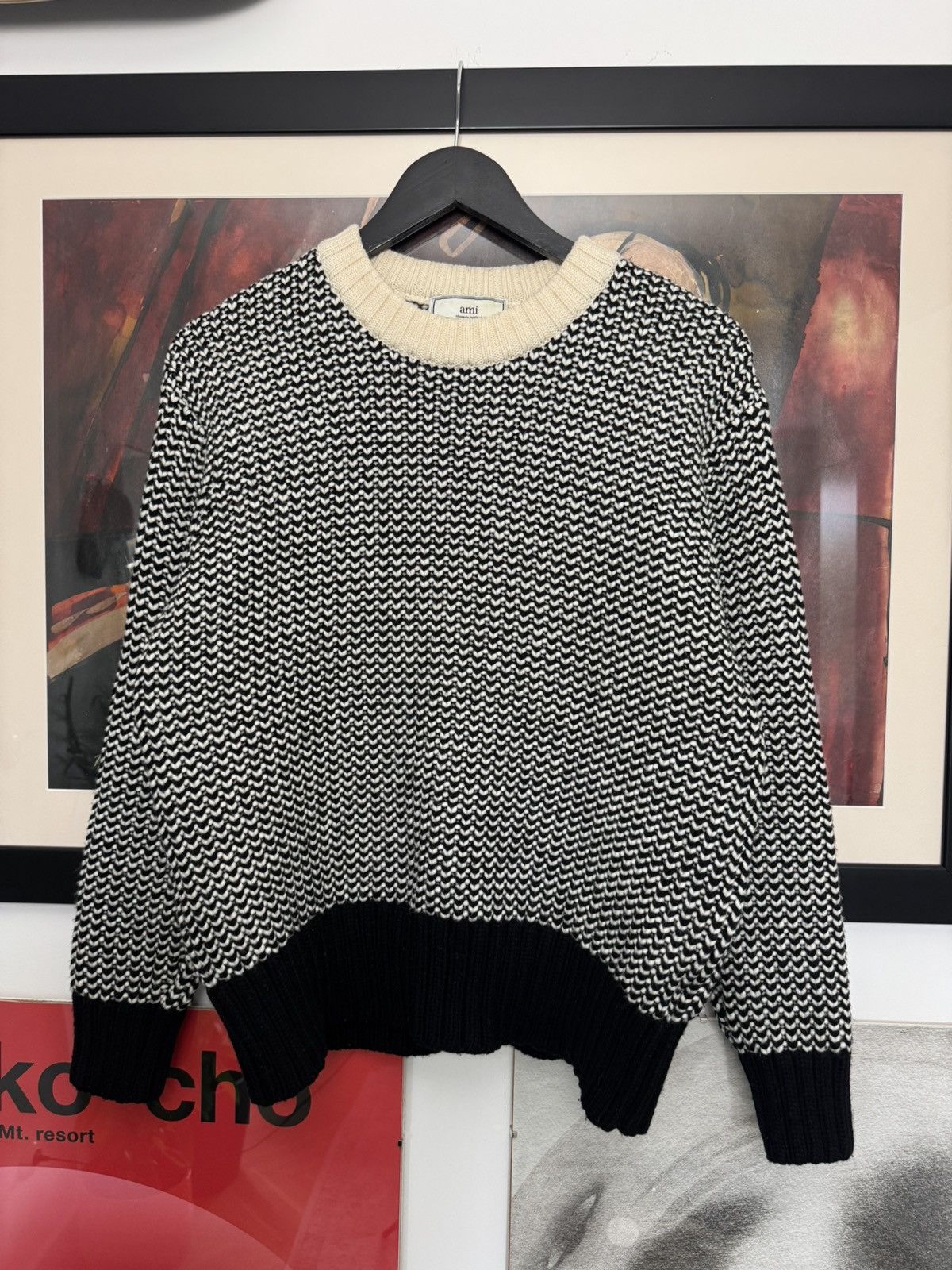 AMI Ami Paris Wool Sweater Boxy Fit Knit Casual Designer Sample Size US M / EU 48-50 / 2 - 3 Thumbnail