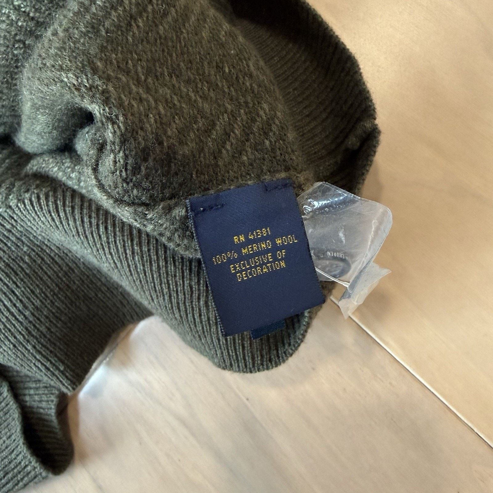 Polo Ralph Lauren Polo Ralph Lauren 1/4 Zip Sweater XL Green Wool Herringbone Size US XL / EU 56 / 4 - 9 Thumbnail