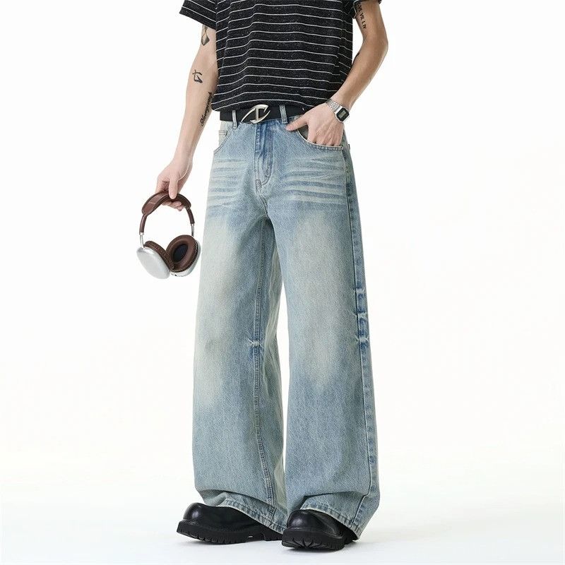 Japanese Brand Casual Vintage Light Blue Men's Jeans Size US 33 - 2 Thumbnail