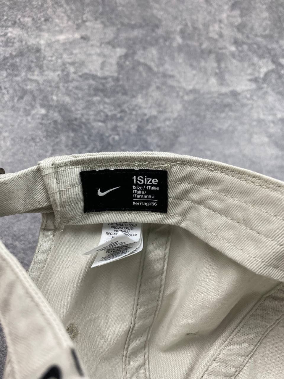 Nike × Vintage Mens Vintage Nike Cap big logo streetwear y2k rare drill Size ONE SIZE - 6 Thumbnail