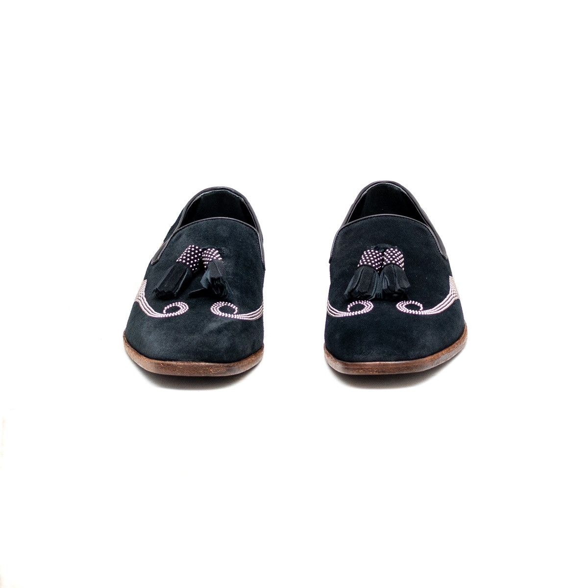 Designer × Jimmy Choo Jimmy Choo Foxley Men’s Black Suede Tassel Loafers SzUS:10 Size US 10 / EU 43 - 3 Thumbnail