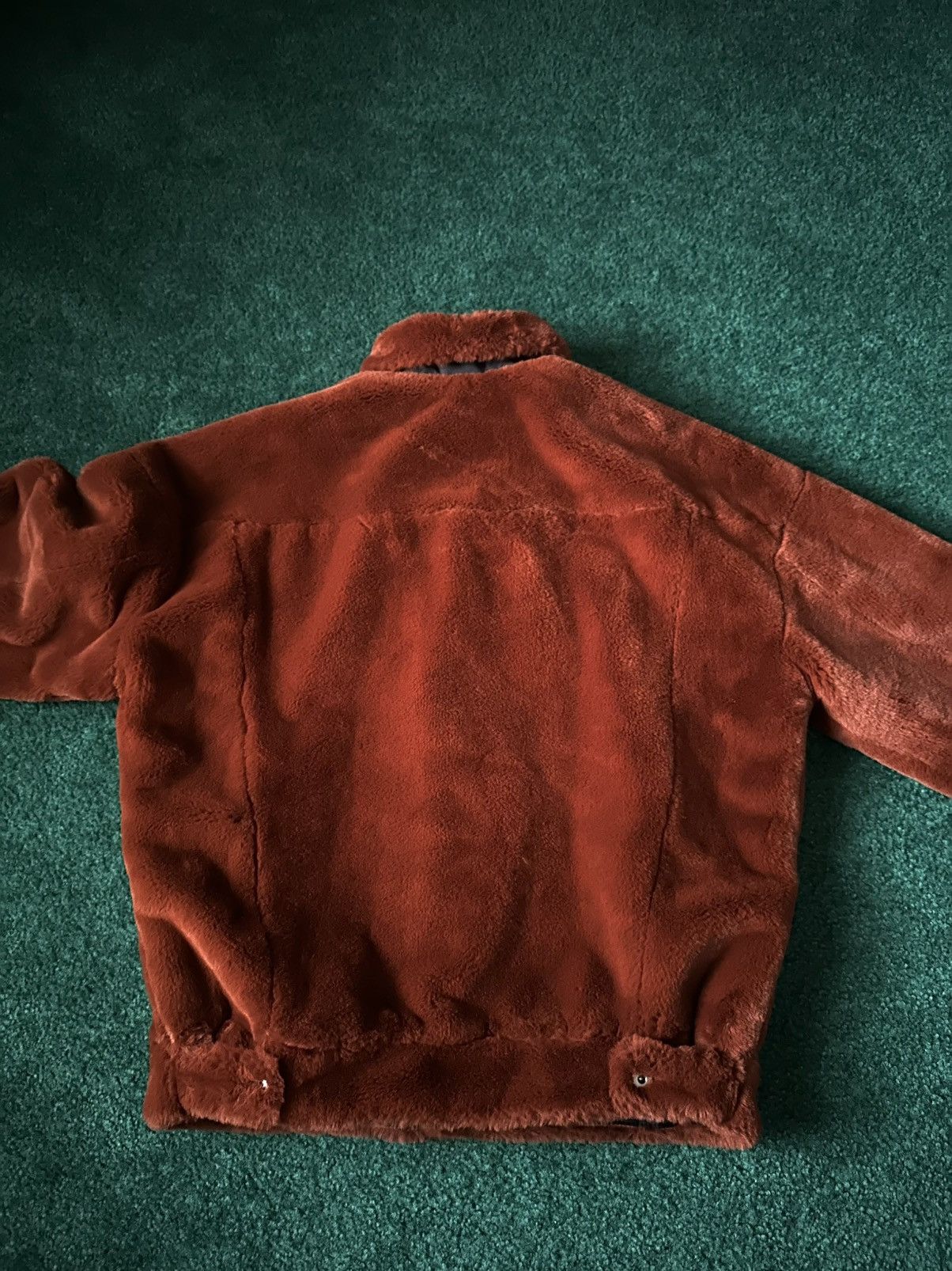 Asos Faux Fur Trucker Jacket - Rust/Burnt Orange Size US M / EU 48-50 / 2 - 3 Thumbnail