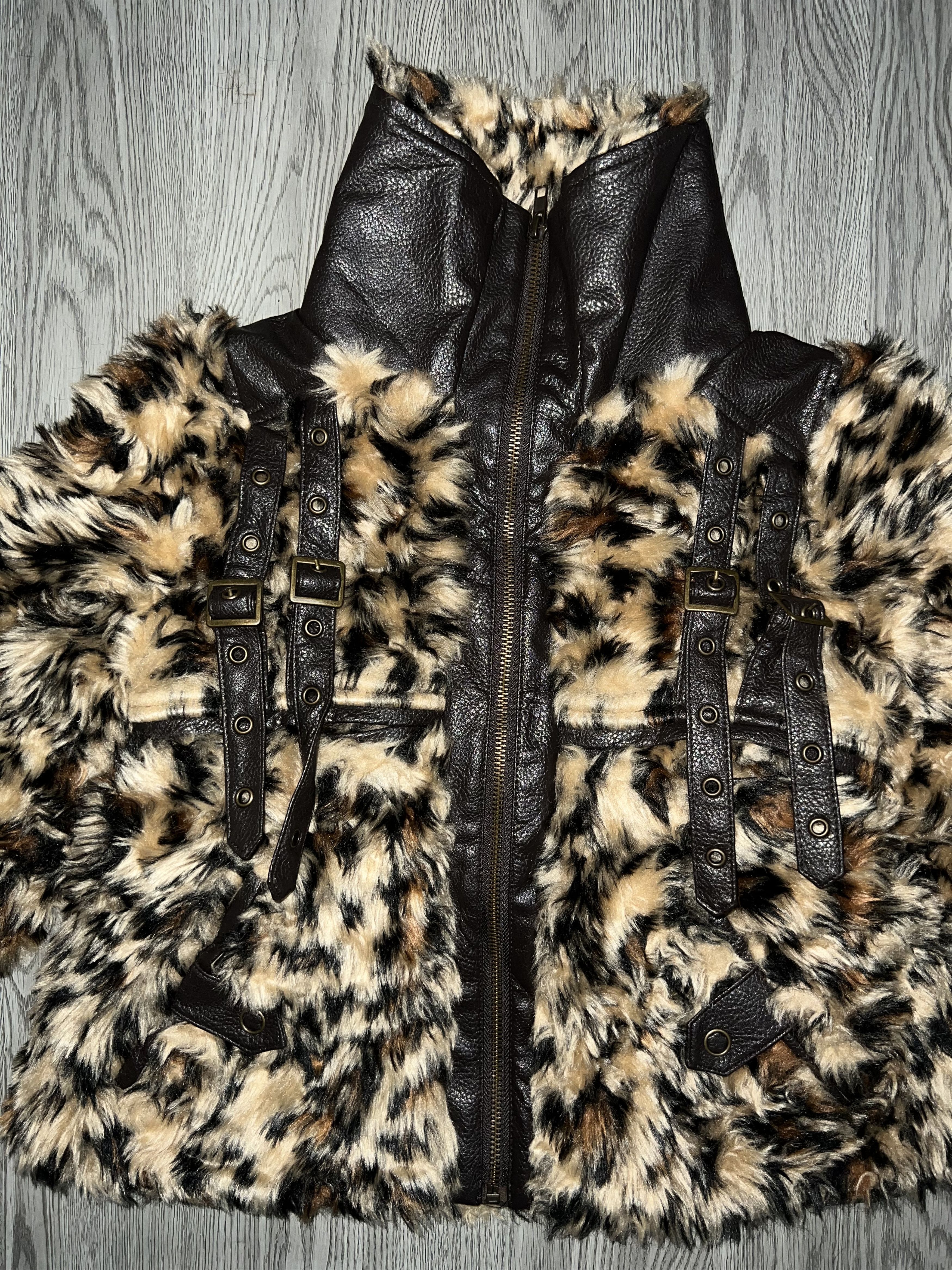 Japanese Brand Rare JSG leopard fur crop jacket 🐆 Size S / US 4 / IT 40 - 16 Thumbnail