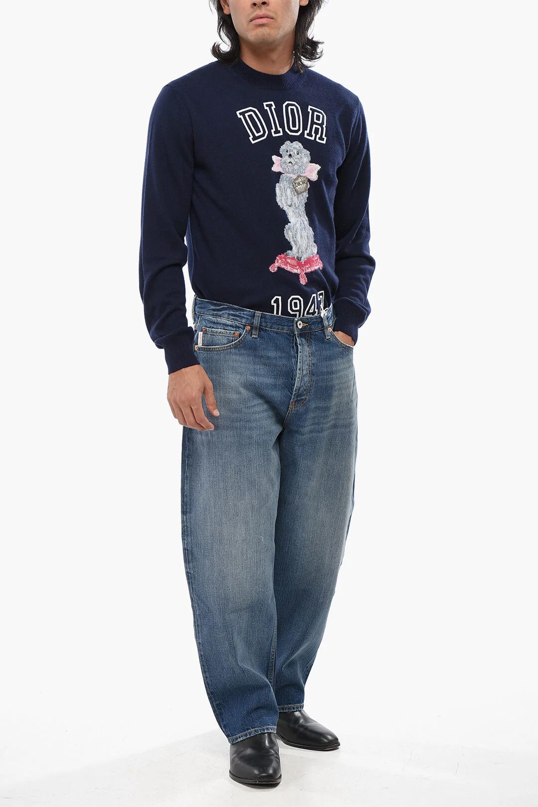 Valentino og1mm0426 Mom Fit Jeans in Blue Size US 30 / EU 46 - 4 Thumbnail