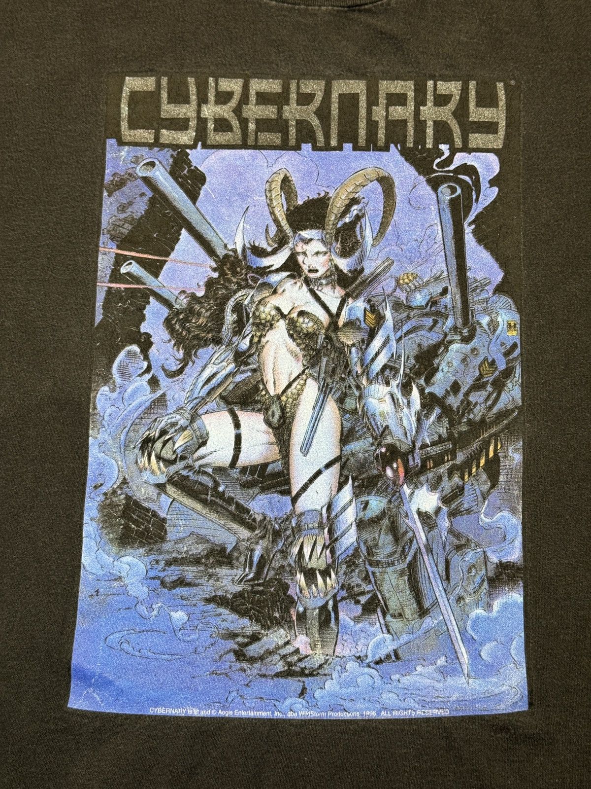 Vintage Vintage 90s Cybernary Windstorm Comics SUPER RARE T Shirt Size US XL / EU 56 / 4 - 2 Thumbnail