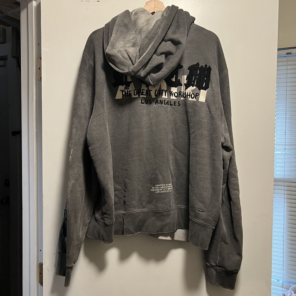 Amiri Amiri Hoodie Grey TGCW flames Size US L / EU 52-54 / 3 - 2 Thumbnail