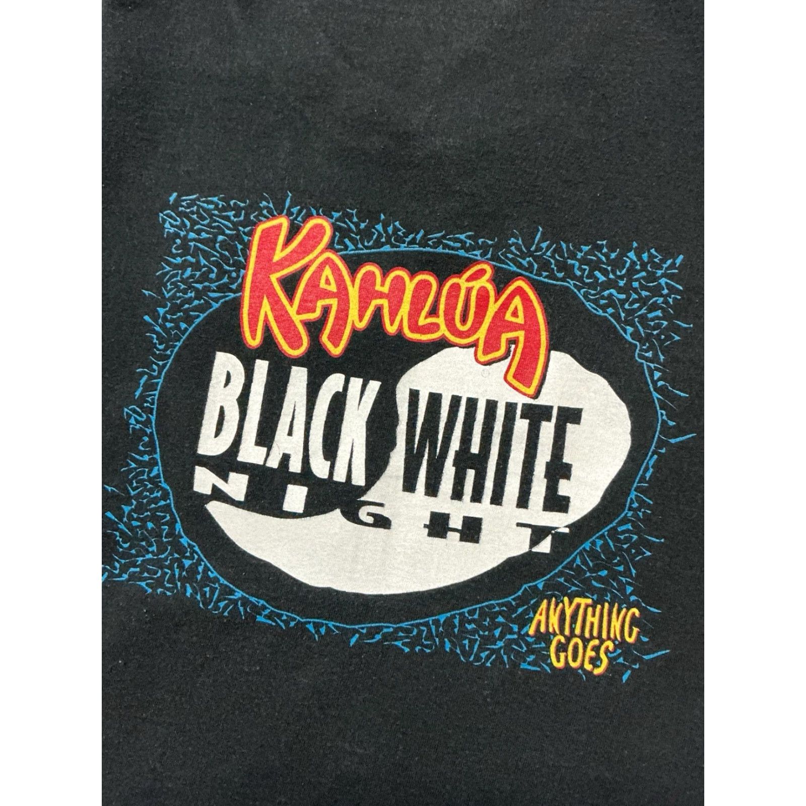 Vintage VINTAGE Kahlua Coffee Liqueur Black Night Anything Goes Graphic T-Shirt L Black 1990s Mens? Women? Size US L / EU 52-54 / 3 - 7 Thumbnail