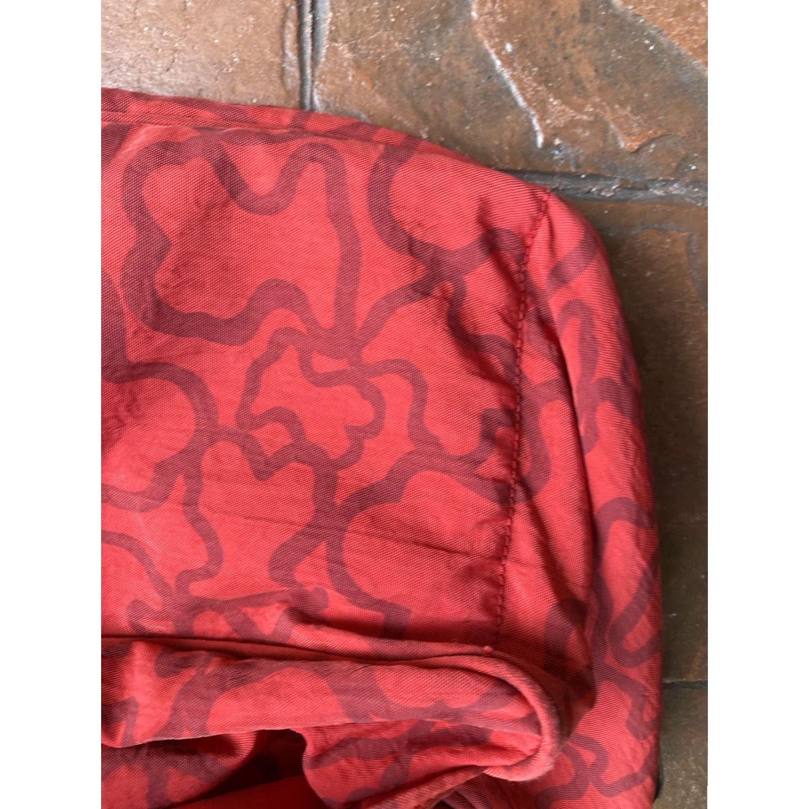 Vintage TOUS Signature Messenger Crossbody Hand Bag Red Nylon Zip Large Nylon Exterior Brand: Tous Crossbody Bag Women Adjustable Strap Size ONE SIZE - 7 Thumbnail