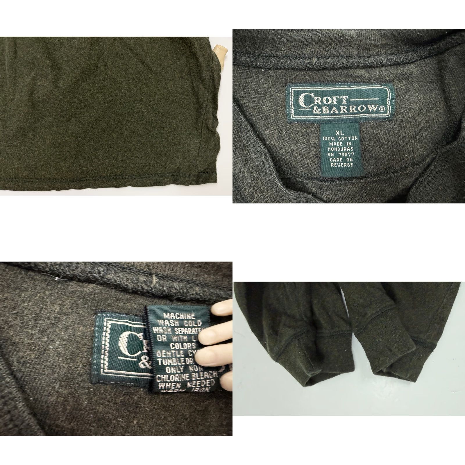 Croft & Barrow Vintage Croft & Barrow Henley Shirt Mens XL Green 90s 90s Grunge Hipster Outdoor Oversized Midweight Cotton Long Sleeve Shirt Size US XL / EU 56 / 4 - 8 Thumbnail