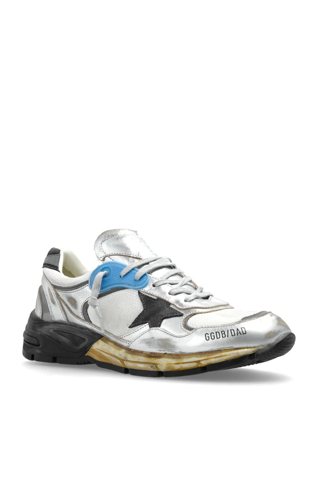 GOLDEN GOOSE Dad-Star Men's White/Silver Sneakers