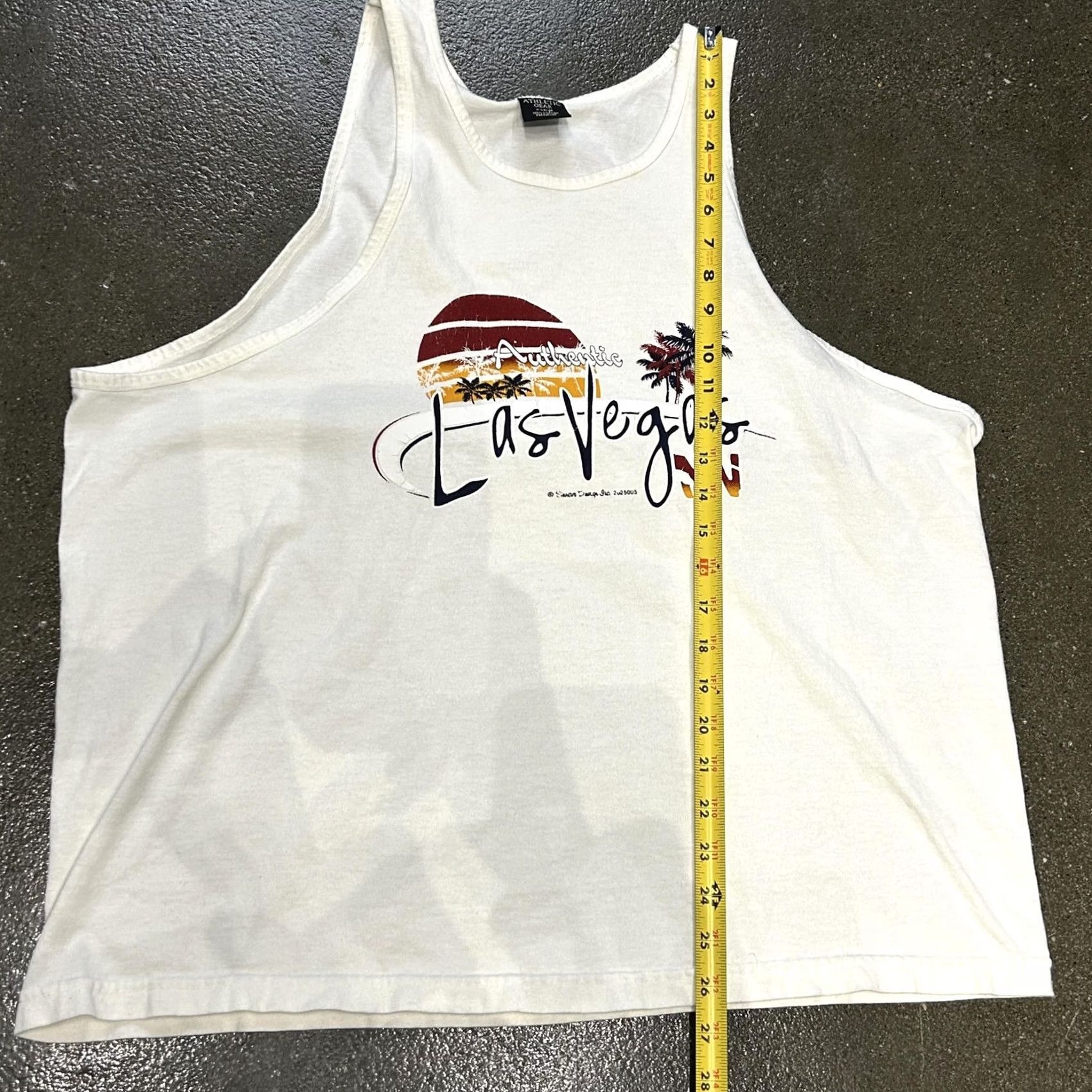 Vintage VINTAGE Las Vegas Shirt Mens XL White Graphic Tank Top Sleeveless Cotton Size US XL / EU 56 / 4 - 4 Thumbnail