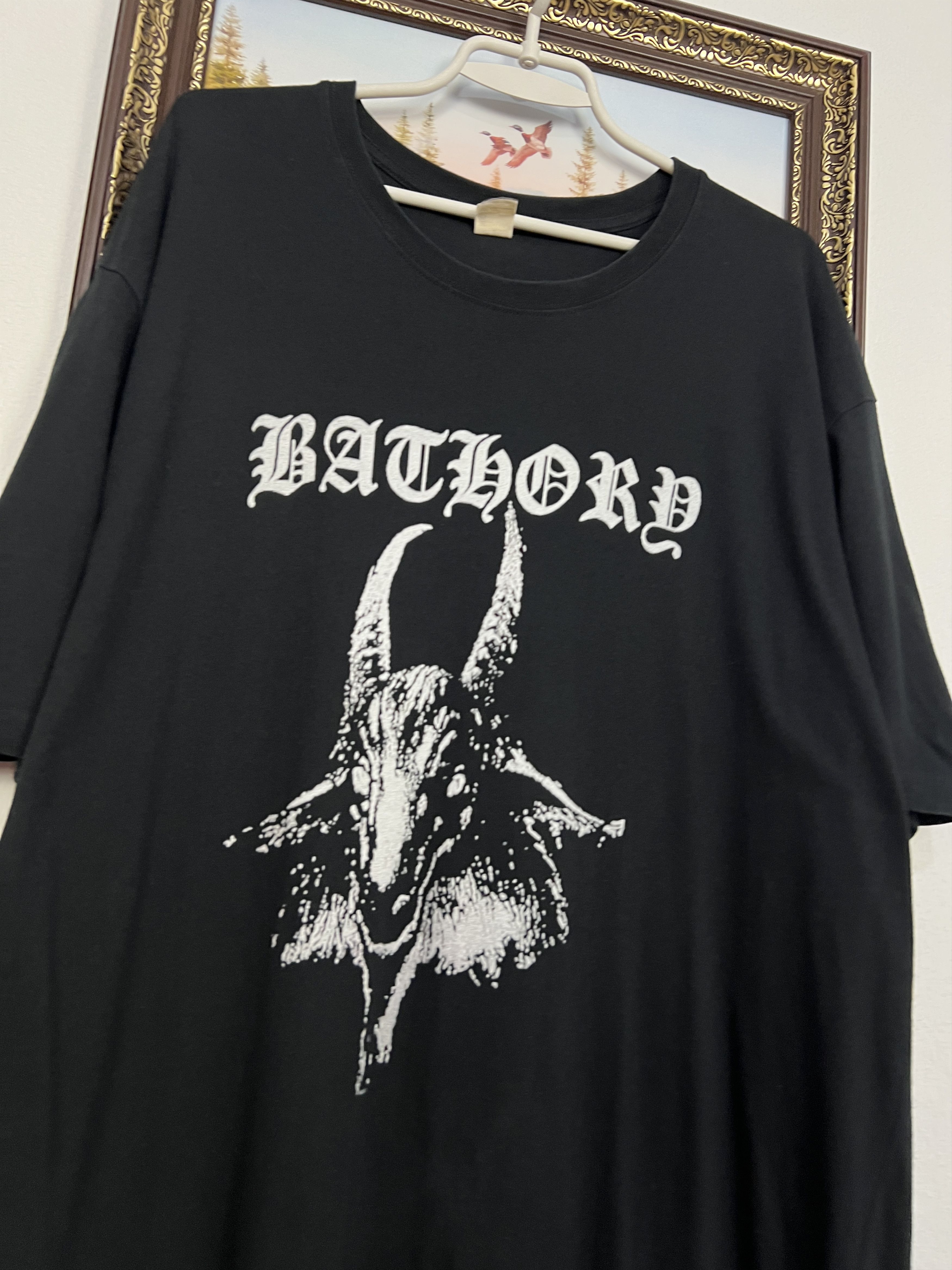 Vintage Bathory Band Over Print Shirt Tee Rare Big Goat Metal Sz 4XL Size US XXL / EU 58 / 5 - 4 Thumbnail