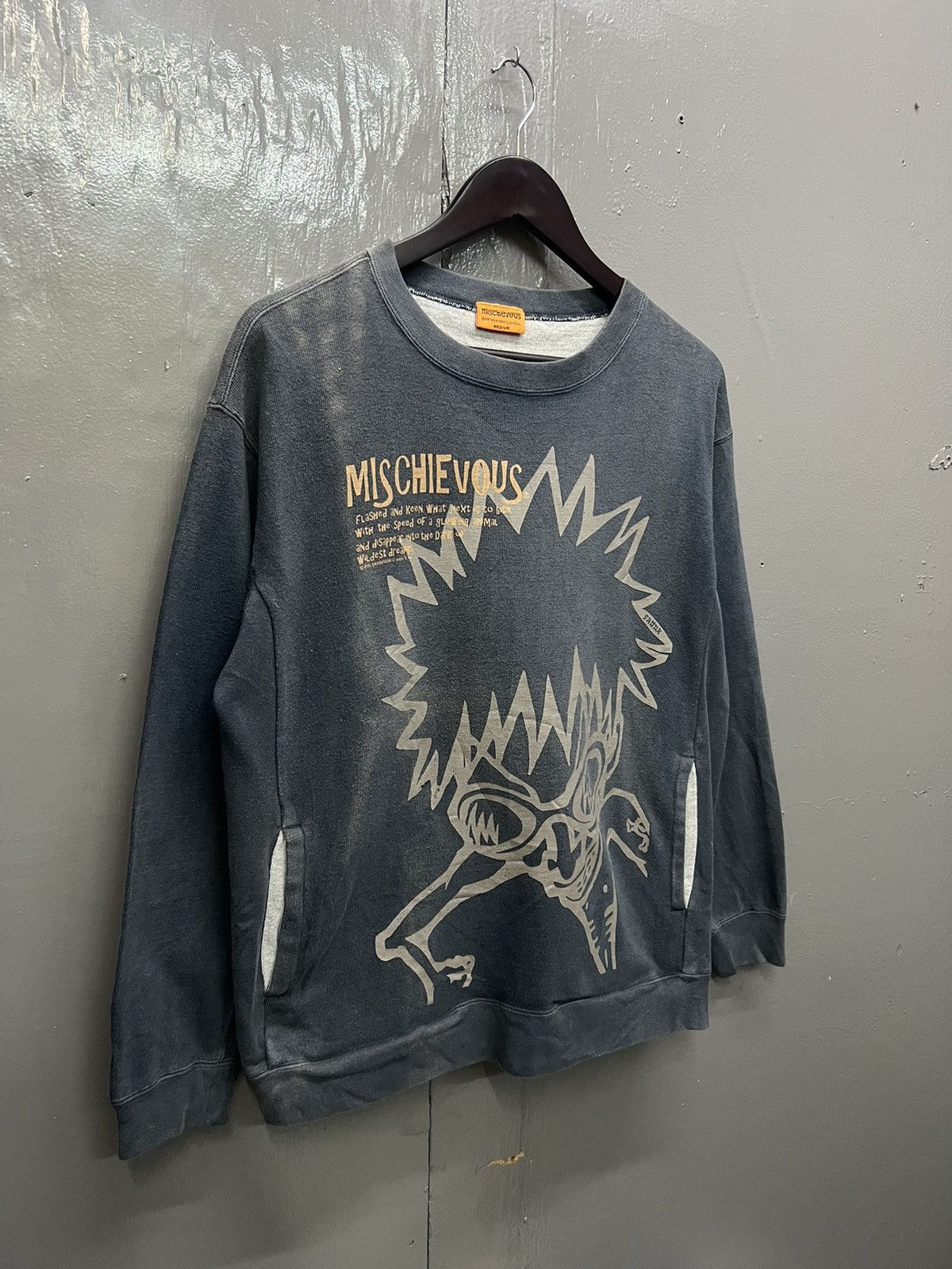 Japanese Brand Mischievous Overprint Sweatshirt Size US M / EU 48-50 / 2 - 2 Thumbnail