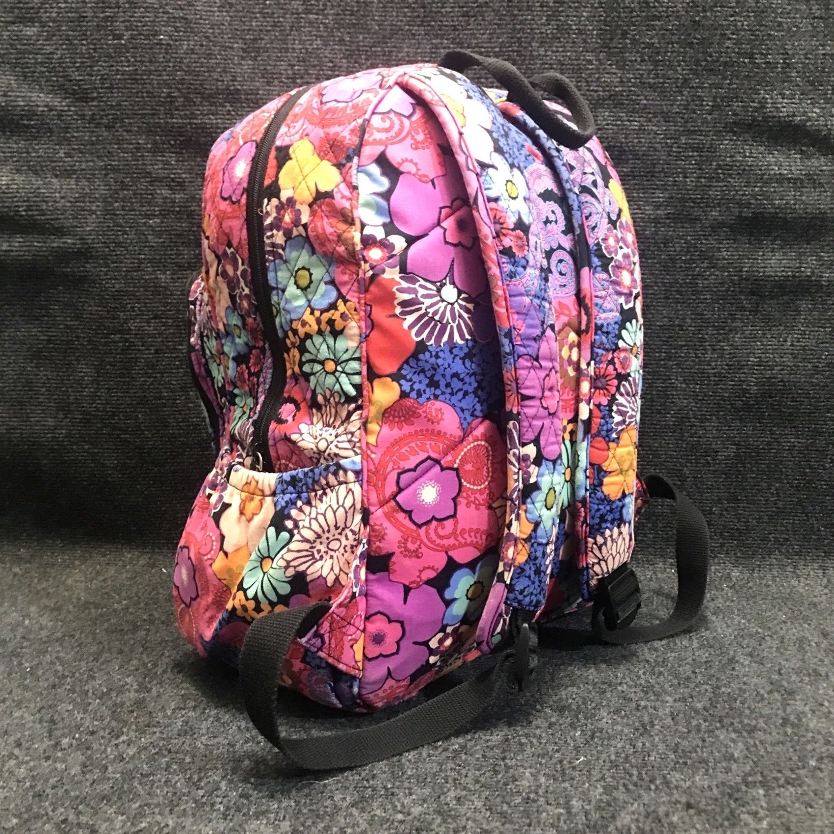 Vera Bradley Vera Bradley Campus Backpack Fiesta Floral Quilted Travel Bag 14314-G15 VBD17 Size ONE SIZE - 6 Thumbnail