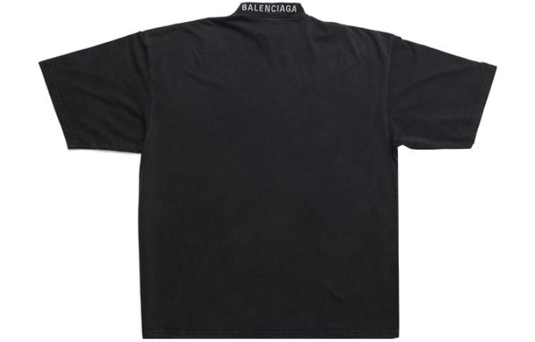 Balenciaga o1mt1gz0125 I Love T-Shirt Large Fit in Black Size S / US 4 / IT 40 - 2 Thumbnail