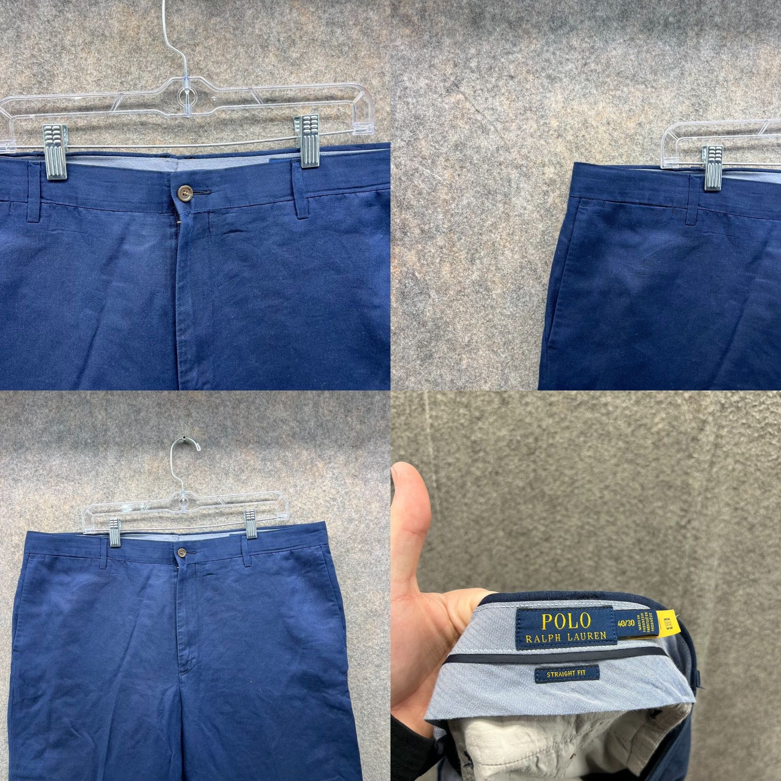 Polo Ralph Lauren Polo Ralph Lauren Dress Pants Men 40x30 Blue Chino Pleated Straight Fit Trouser Size US L / EU 52-54 / 3 - 8 Thumbnail